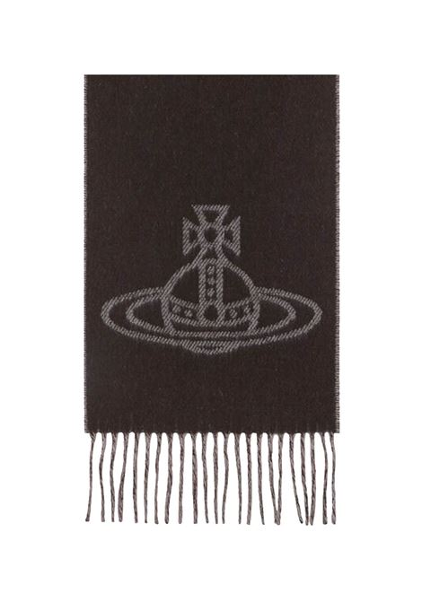 sciarpa single orb double unisex marrone VIVIENNE WESTWOOD | 81030006-W00ZHD401